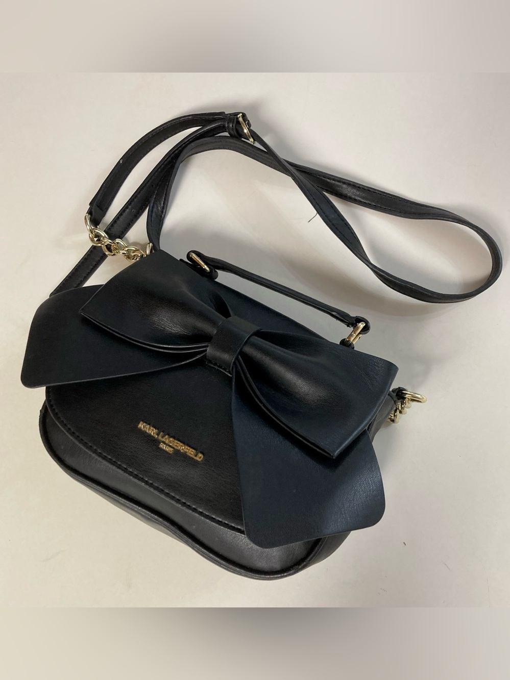Karl Lagerfeld Black Bow Crossbody